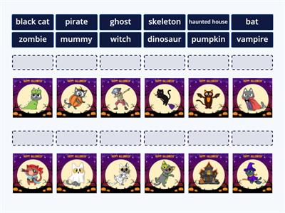 Halloween Vocabulary Cats KIDS 