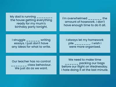 Vocabulary: Verb + preposition 2 (Intermediate plus 1.2)