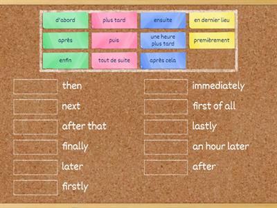 Y10 French sequencing phrases