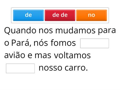 PREPOSIÇÃO EM DE. pt BR