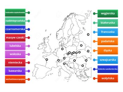 wyżyny i niziny europa