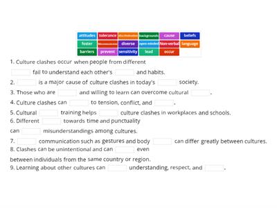 headway advanced Unit 5 Culture clashes