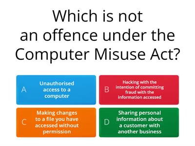 ICT Legislation Quiz