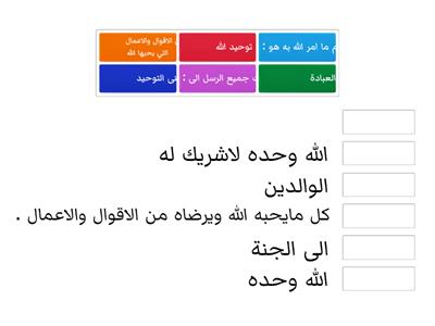 توحيد ثاني ابتدائي ..