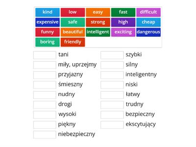 English Class A1+ Unit 4 Adjectives 1&2