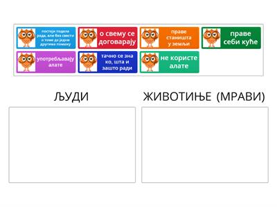 Сличности и разлике - људи и животиње