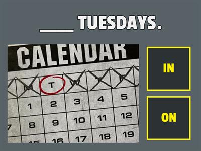 In, On, At Prepositions