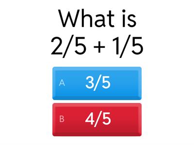 Adding and Subtracting Fractions with Like Denominators
