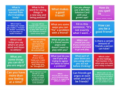 Friendship Jeopardy.