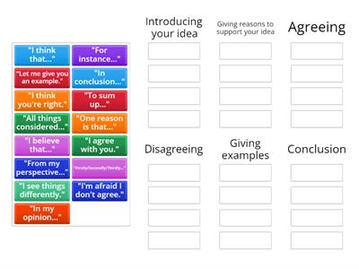 Debate vocabulary - A2.2