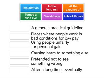 Upper Intermediate Unit 2 Consumerism Vocabulary