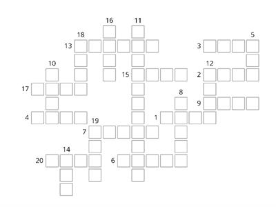 Body parts - crossword