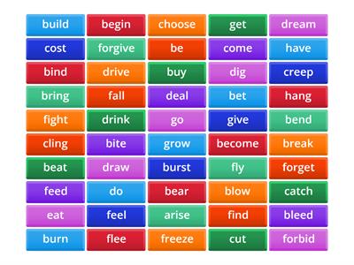 Irregular verbs 3e 1-50