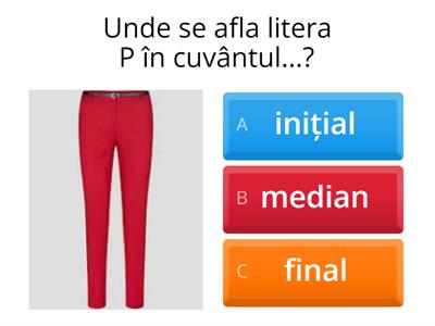 Litera P clasa pregatitoare