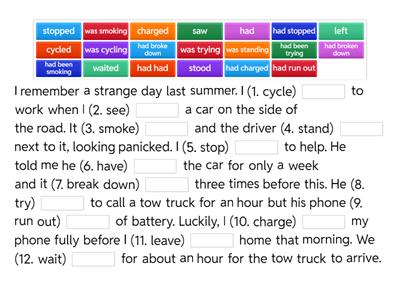 Grammar: Narrative tenses (Upper intermediate 3A)