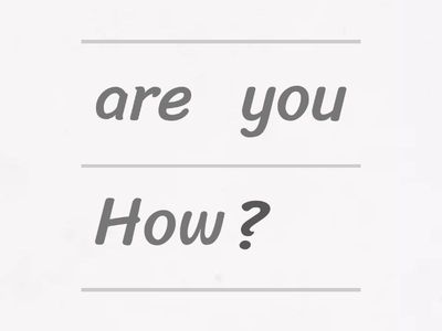 Unjumble the Sentence