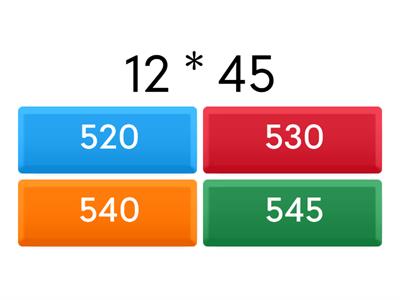 Multi-Digit Multiplication Quiz