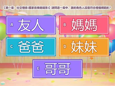 4/21禮儀研習~生活小劇場Q&A