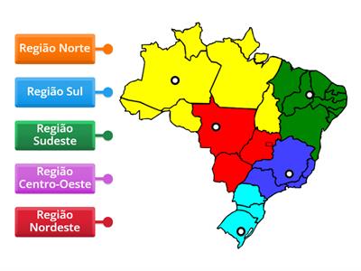 Mapa do Brasil - Regiões