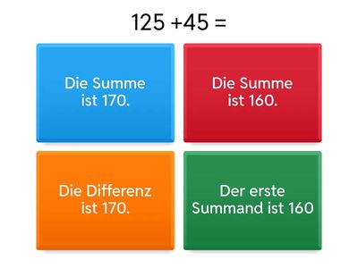 Fachbegriffe der Addition und Subtaktion