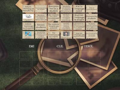 What's the difference?  EMI, CLIL and TESOL