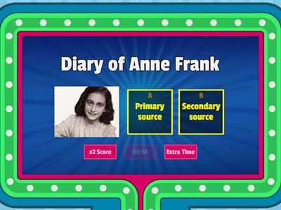 PRIMARY SOURCE OR SECONDARY SOURCE