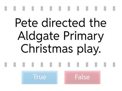 Christmas story true/false