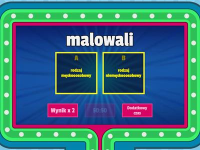Rodzaje czasownika w liczbie mnogiej