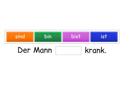 krank sein - Verb sein konjugieren