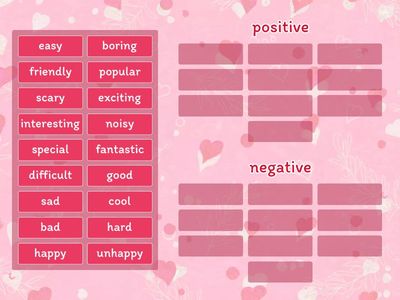 Adjective (positive and negative)