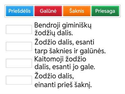 Žodžio dalys 5 kl.