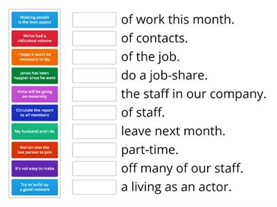 Collocations - Work