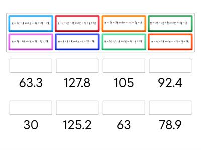 Angle Between Vectors Match