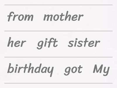 Simple Past Tense - Arrange The Jumbled Words