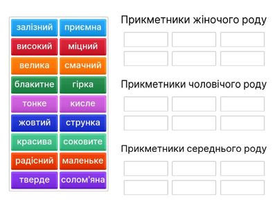 Роди прикметників