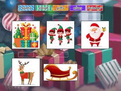 Annemie English - 아느미 잉글리시 - 원어민 영어 교습소 Christmas Word List 3: Santa Claus - Match: word & picture