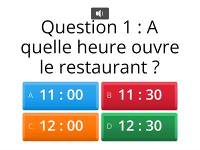 Exercice 4 Réception orale