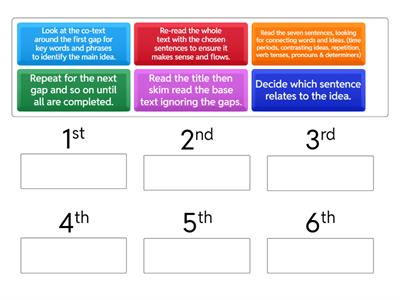 Gapped Text Task Approach
