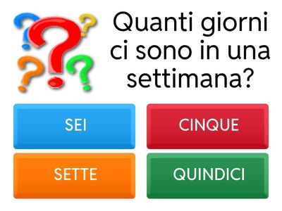  Giorni, mesi dell'anno e le stagioni attività