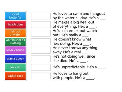 Idioms: describe people