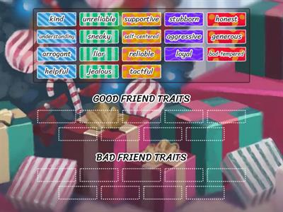 GOOD/BAD FRIEND TRAITS