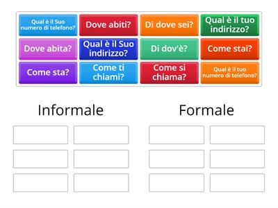 Informale o formale?
