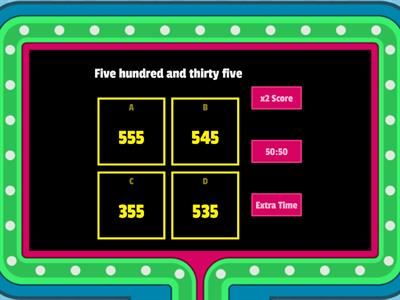 Numbers between 100 and 1000