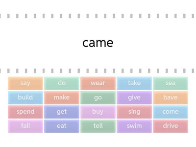 Неправильные глаголы 5 класс