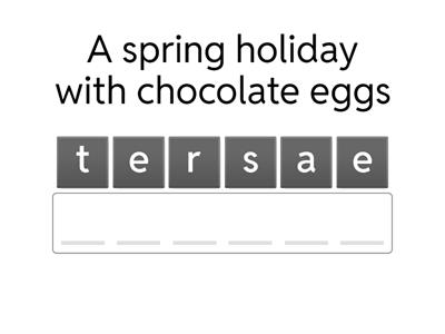easter anagrams - esl