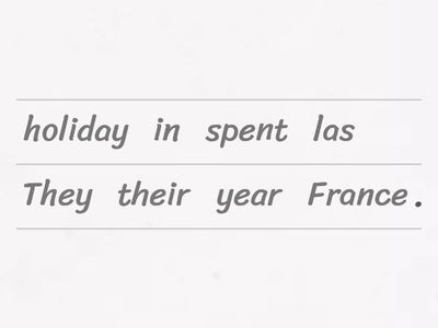 Unjumble Past Tense Simple