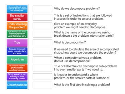SA1 - S1 - Decomposition - Computational Thinking
