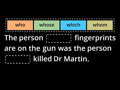Relative Clauses 3  Gap fill 