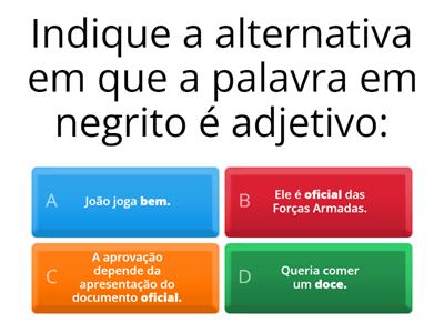 Trabalho graus dos adjetivos para a recuperação do 6 ano