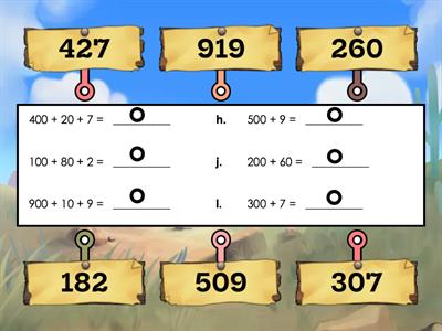 Expanded Form Match Backwards